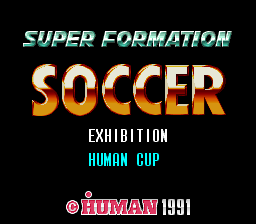 Super Formation Soccer (Japan) Title Screen